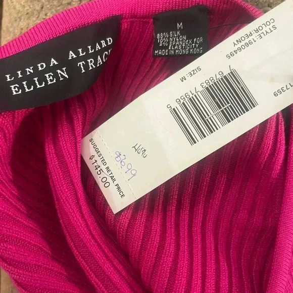 NWT Ellen Tracy silk top career shirt - Picture 3 of 3